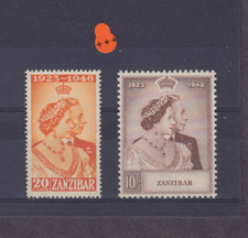Zanzibar KGVI SG 333/334 Mint Hinged