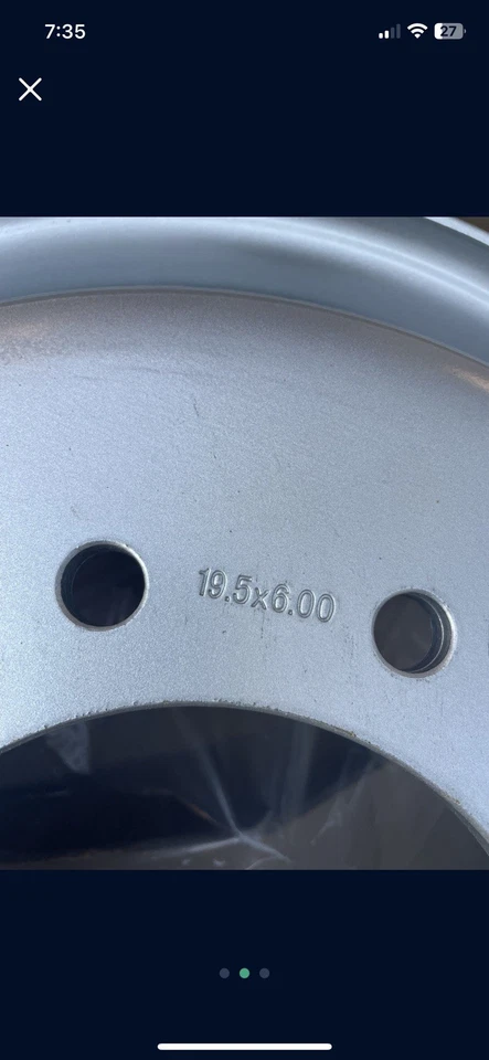 Conjunto de 4 aros Ford F450/F550 2016-2023 19,5x6 | 1007A - Imagem 2 de 2