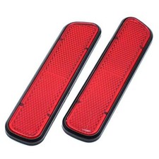 Car Reflective Sticker Stick-On Red Warning Safety Reflector Strips Pack of 2