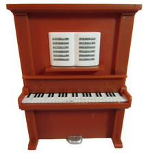 SABABA TOYS 3 1/2" DOLLHOUSE MINIATURE SPINET PIANO w/CLOSING LID - VERY NICE