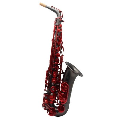 Eastern Music Pro use SA80-II matte black Alto Saxophone with red lacquered keys