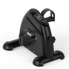 FITKS360 Under Desk Elliptical  Mini Exercise Bike   Seated Mini, Black