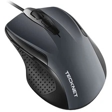 TECKNET USB Wired Mouse, 6-Button Corded Computer Mouse with 4 Adjustable DPI...