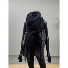 Bundle 3 Scarves Pashmina Lands' End Plaid Bass Knit Winter Accessories