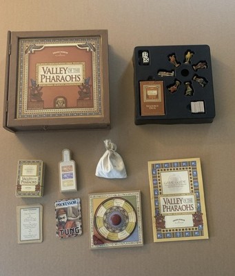 Front Porch Classics Valley of the Pharaohs Board Game Map Rulebook Dice Cards