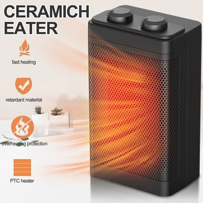 Portable Electric PTC Fan Heater Bathroom Living Room Fixed Constant Temperature