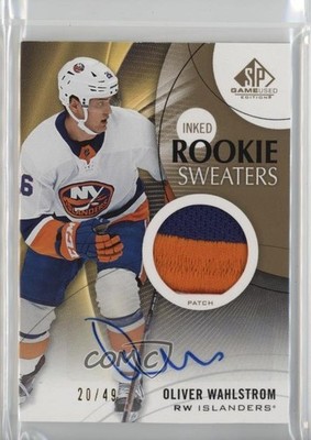2019 Upper Deck SP Game Used 20/49 Oliver Wahlstrom #RS-OW RPA Patch Auto RC f0l