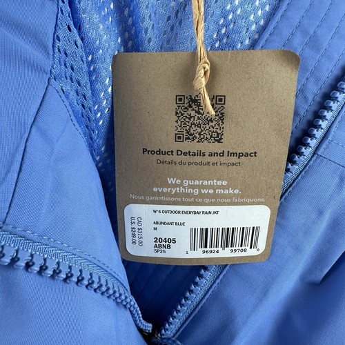 Patagonia Women’s Medium Outdoor Everyday Rain Jacket Abundant Blue $249 2024 - Picture 4 of 6