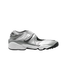 Nike Air Rift Leather Metallic Silver HM5737-003 Authentic Women Sneakers