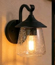 LNC Maison 1 -Light 9.8-in H Matte Black Outd...