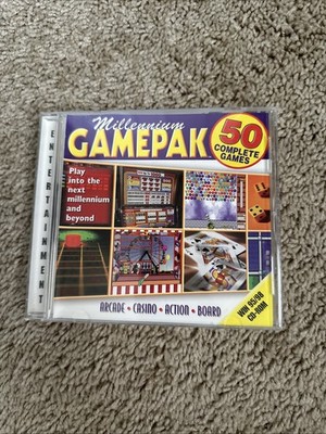 Millennium Gamepak 50 Complete Games Win 95/98 Computer Game Used Arcade Retro