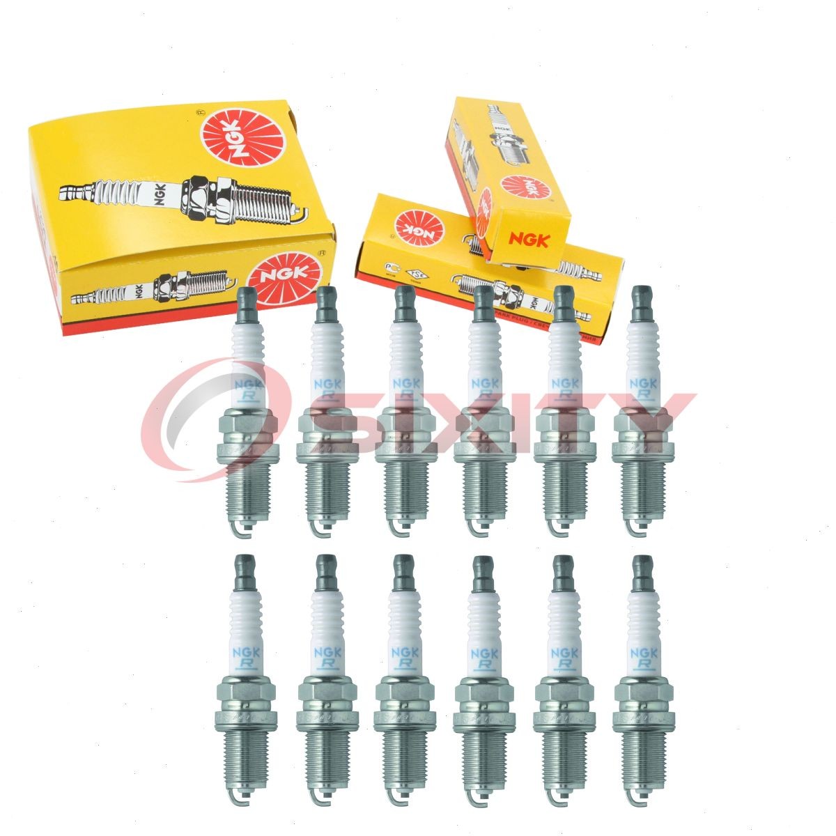 12 pcs NGK Standard Spark Plugs for 2003-2005 Mercedes-Benz C240 2.6L V6 - ys