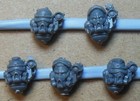 Space Marines - Primaris Incursors - 5 x Heads includes 1 x Sergeant - Bits 40K