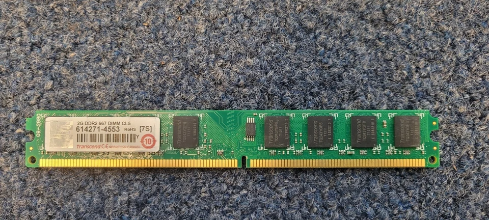 Transcend 2gb PC2-5300 (56GB Memory Lot, qty 28x 2GB) - Image 2 of 2