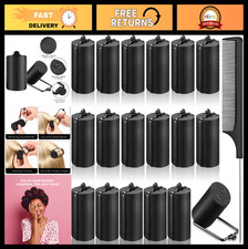 18 Pcs Foam Satin Hair Rollers for Black Hair - Curlers for Styling 1.42 Inch 