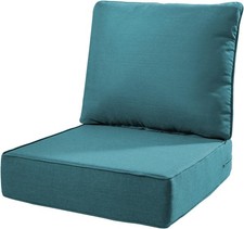 6" Thick Outdoor Cushions 22x24x6 1-Set Deep Seat Patio Cushions with Removable