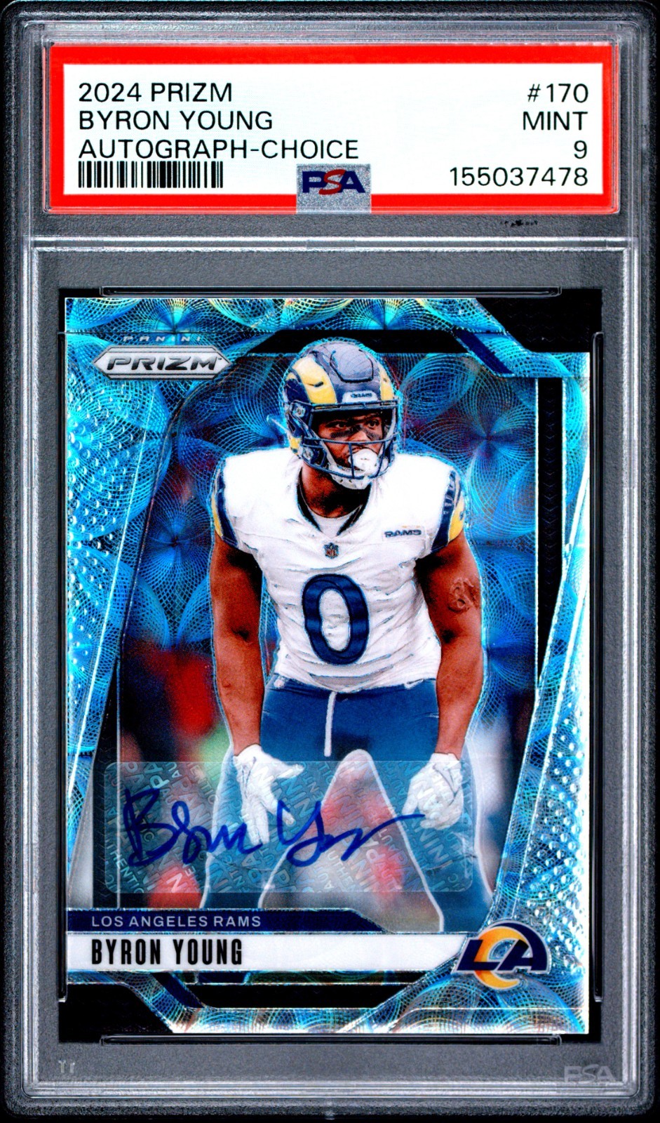 2024 Panini Prizm Byron Young Autograph Choice 20/100 PSA 9