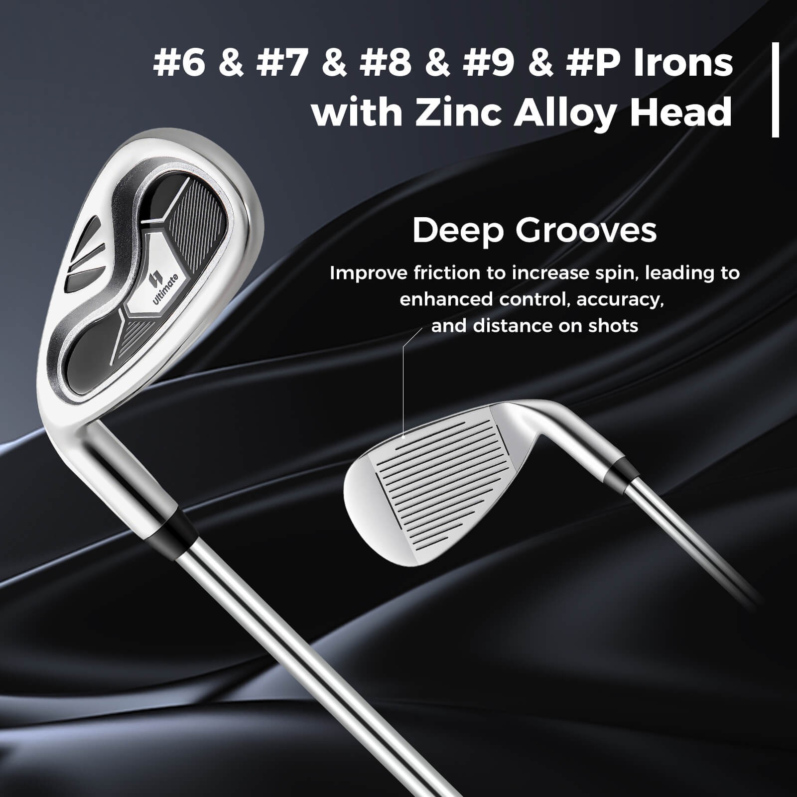 Men's Left-Handed Complete Golf Clubs & Bag Set w/460CC #1 Driver, #3 Fairway