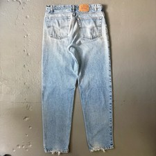 Vintage 1990  Levi  s 550 Distressed Paper Tag Light Wash Denim Jeans - 36x33