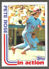 1982 Topps #781 Pete Rose Philadelphia Phillies In Action