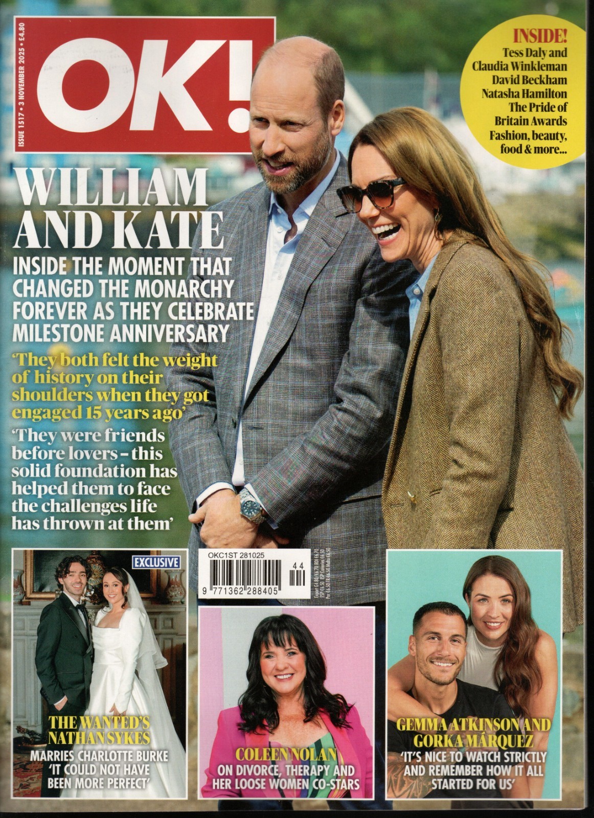 OK! Magazine  5th November 2025 - Prince & Princess Of Wales, Nathan Sykes Weds