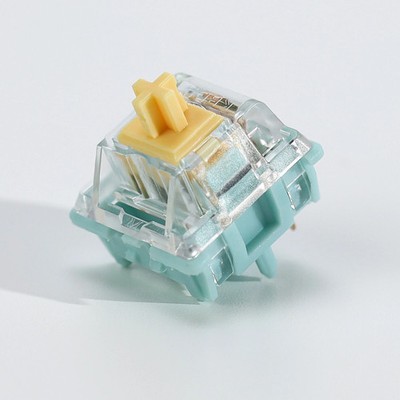 KBDiy Sea Salt Lemon Linear Silent Switches 47gf Pre-Lubed 5-Pin POM Keyboard