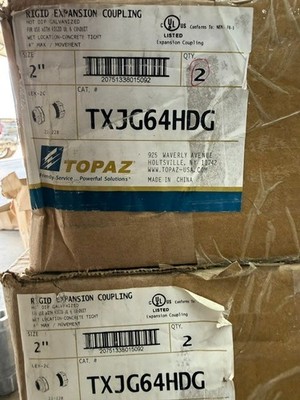 Topaz TXJG64HDG 2'' Steel Rigid Coupling - box of 2