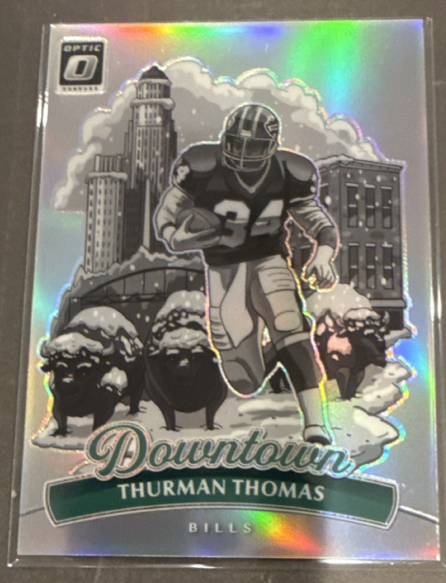 2025 Panini Donruss Optic Downtown Prizm Thurman Thomas #5 Bills NFL