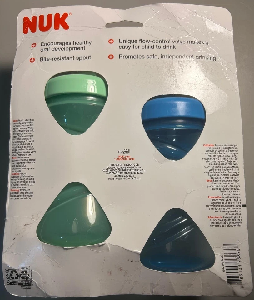 Nuk Sippy Cup Fun Grips Hard Spout 10 Oz 2 Pack  New - Image 2 of 4