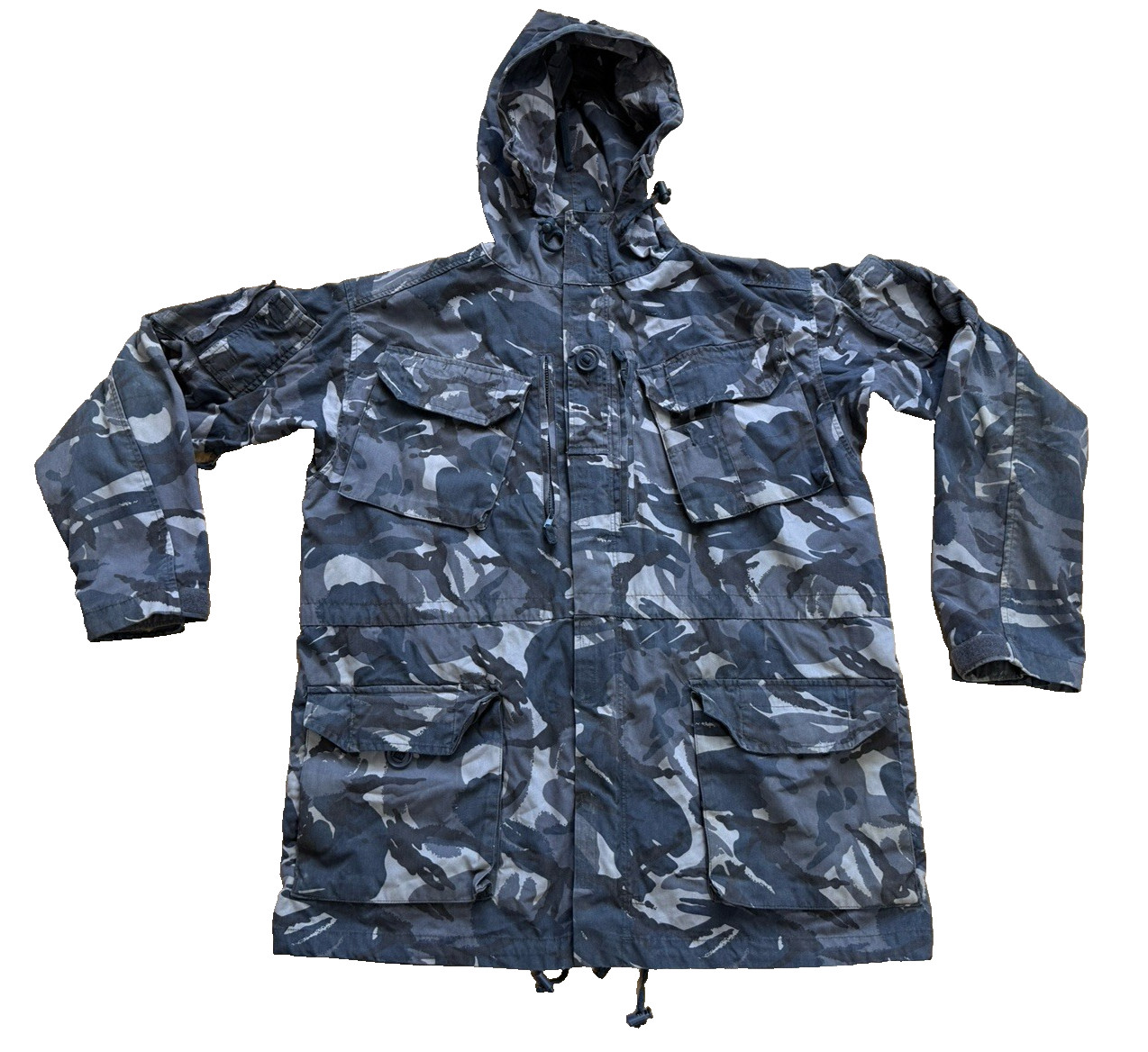 British DPM Windproof Blue Camo Smock Hooded Field Jacket OPFOR 180/112 - Large