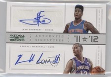 2012 National Treasures Emerald 6/10 Iman Shumpert Kendall Marshall #61 Auto 3m8
