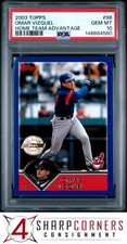 2003 TOPPS HOME TEAM ADVANTAGE #98 OMAR VIZQUEL POP 2 PSA 10