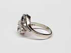 BEAUTIFUL 14kw Gold Natural Sapphire & Diamond Lasso Bypass Cluster Ring Sz 7.25 — photo 6