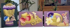 Rabbit in Hot Air Balloon, Rabbit driving Car, Entering Egg. Three Easter PCs.