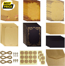 Vintage Stationary Paper and Envelopes Set, Aged Paper Writing Paper Stationery