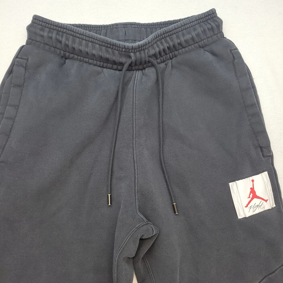 Nike Air Jordan Sweatpants Mens Small Black Flight Fleece Pants Joggers Sports - Image 2 of 4