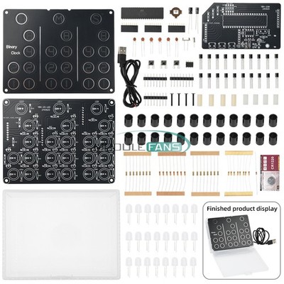DC5V DIY Clock Kits Electronic Soldering Practice Kit For Learning USB Interface
