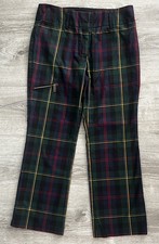 TOMMY HILFIGER Women's Straight Cut Plaid Trouser Perfect for Christmas SIZE 12