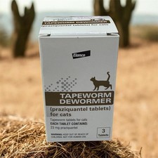 Elanco Tapeworm Dewormer 3 praziquantel tablets for Cats Kittens 6 Weeks