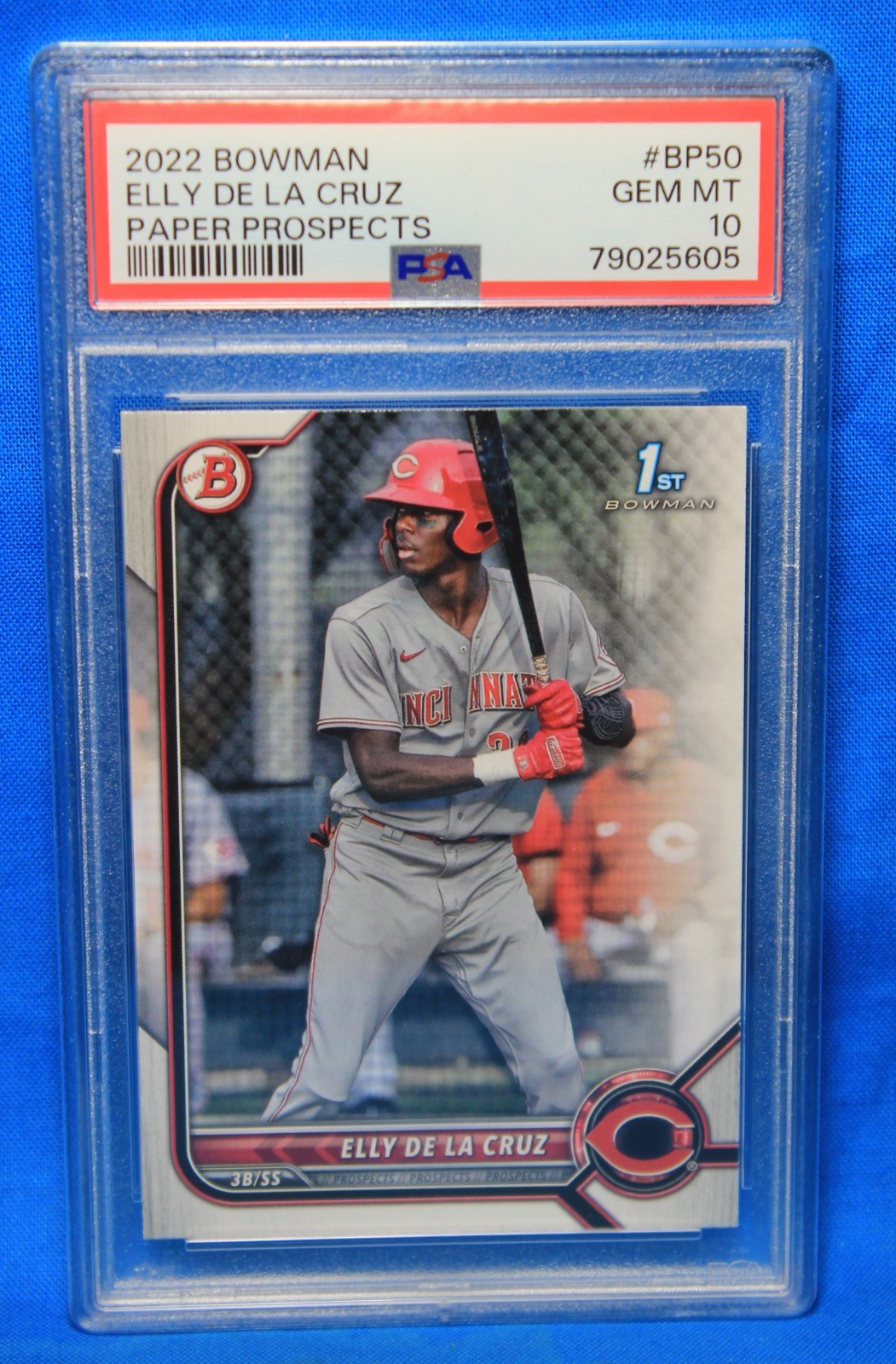 2022 BOWMAN # BP50 Elly De La Cruz PSA 10 GEM MT # 79025605  Paper Prospects