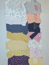 Baby Girl Clothes Bodysuits Lot 0-3M 15 Pc Long Sleeve, Short Sleeve