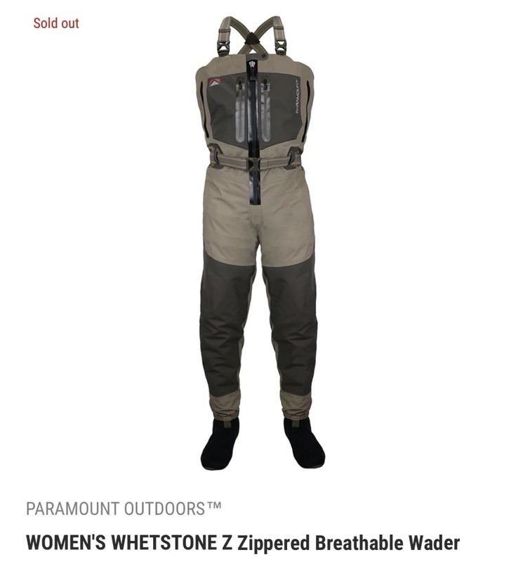 Paramount Women’s whetstone Zippered Breathable Wader Size M