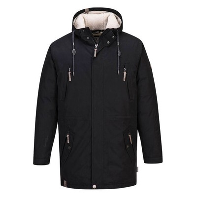Blue Wave Herren Funktionsparka Outdoor-Jacke Kuddel Fleece-Kapuze Wasserdicht