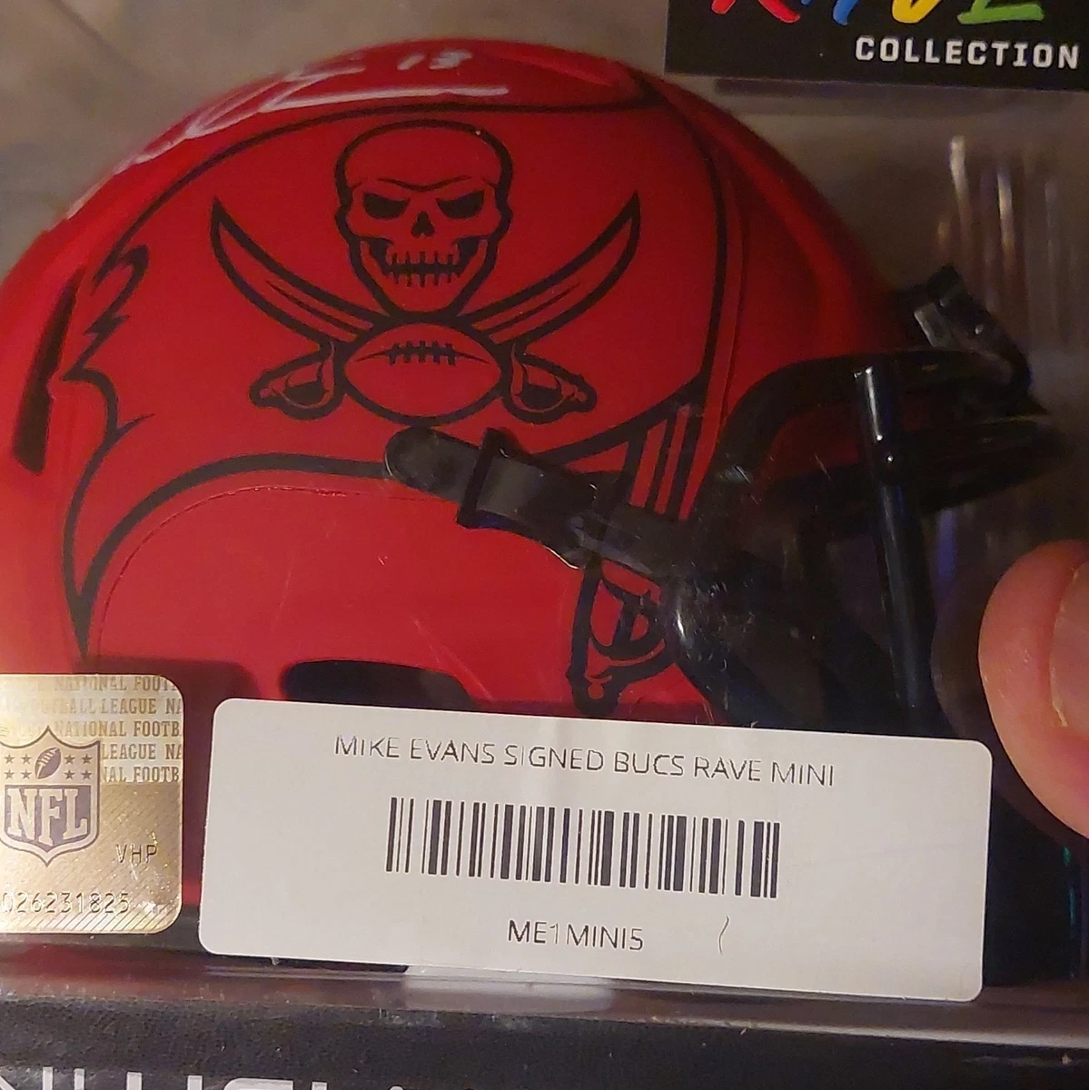 Mike Evans Signed Tampa Bay Buccaneers Rave Mini Helmet Football Original