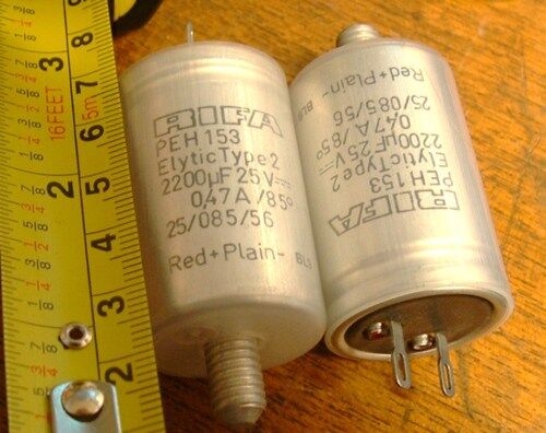 4 x Rifa PEH 153 chassis mount 2200uf 25v capacitor  - Picture 1 of 1