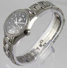 TAG HEUER LADIES CARRERA WV2412.BA0793 AUTOMATIC DIAMOND BLACK SWISS STEEL WATCH 4