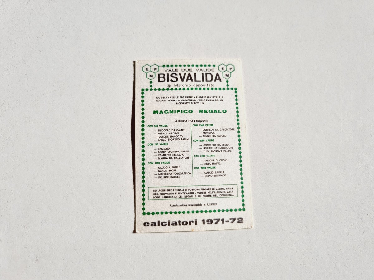 FIGURINA TONANI-PAROLINI-CAMOZZI-PUPO AREZZO CALCIATORI 1971-1972