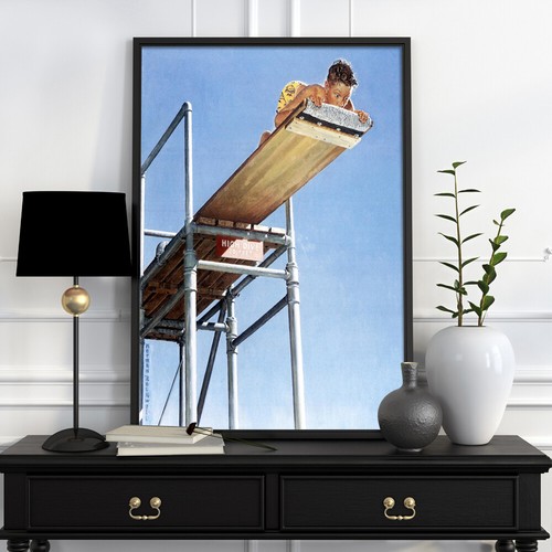 Norman Rockwell High Dive Poster Home Wall Decor Art Painting Print Canvas 16x20 - Picture 5 of 7