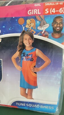 Rubies Space Jam Tune Squad Team Jersey Dress Child Halloween Costume, Size: Small (4-6)