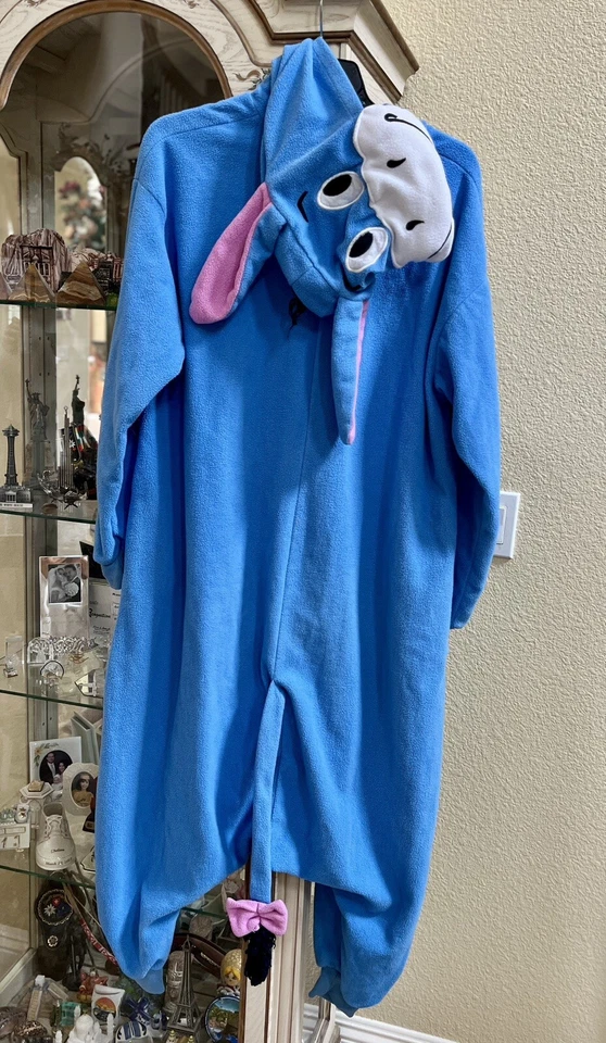 Disfraz de Halloween Eeyore Peludo Rosa Azul Juegos con disfraces Traje de cuerpo teatral Talla Pequeña Foto 3 de 4